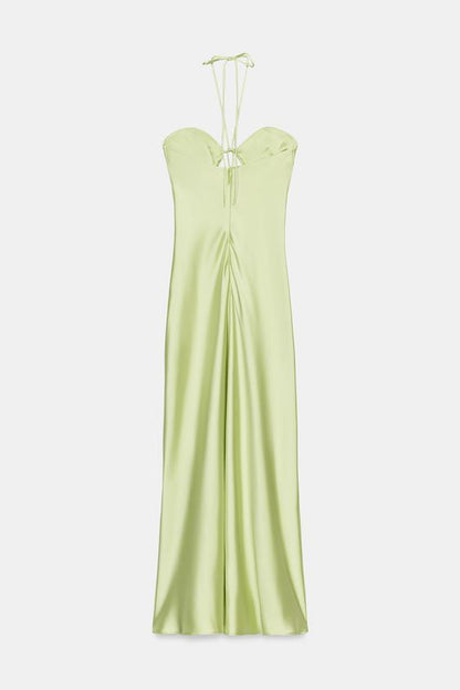 Robe midi satinée