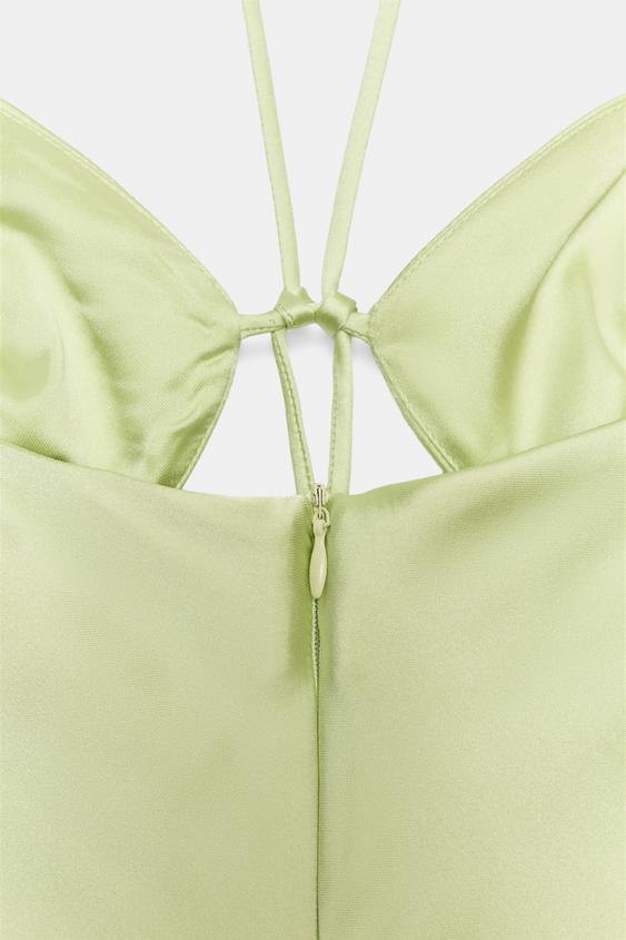 Robe midi satinée