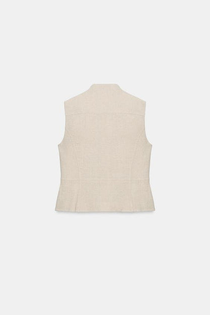 Gilet cintré à brandebourgs