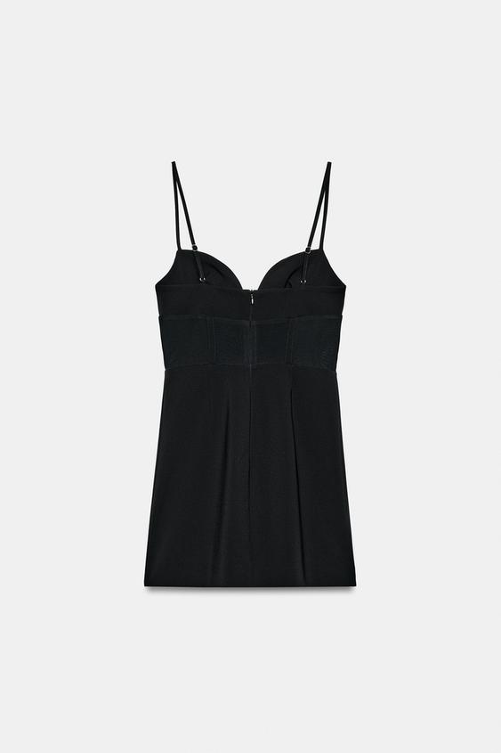 Robe corset contrastée