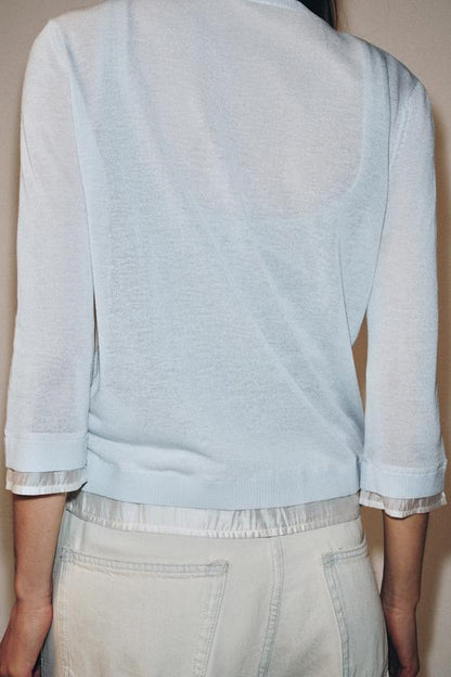 Veste contrastée en maille