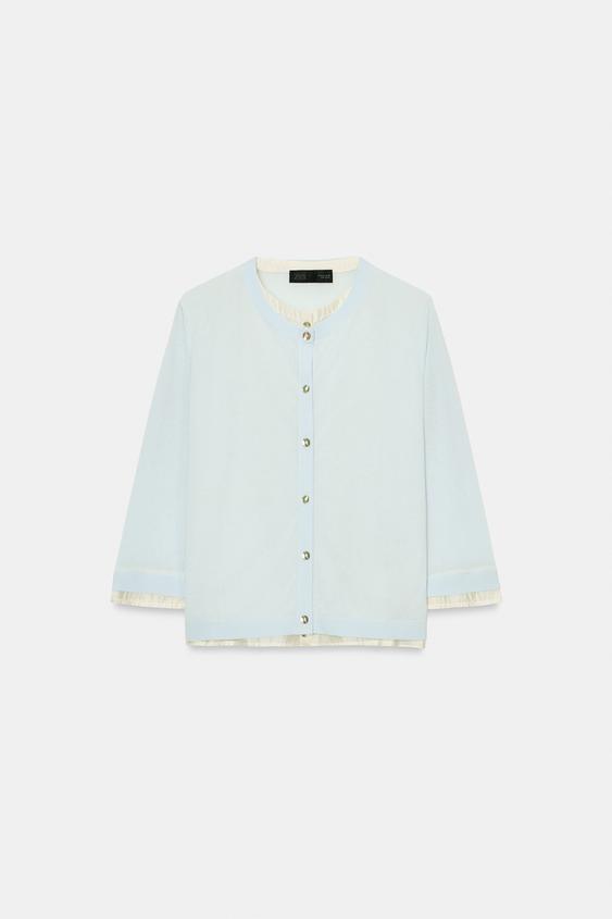 Veste contrastée en maille