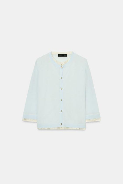 Veste contrastée en maille