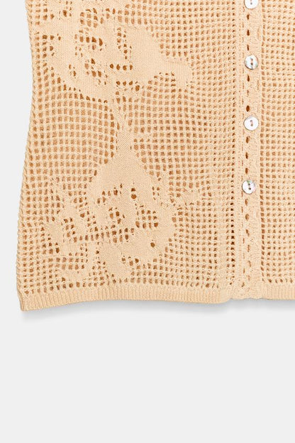 Veste en maille pointelle