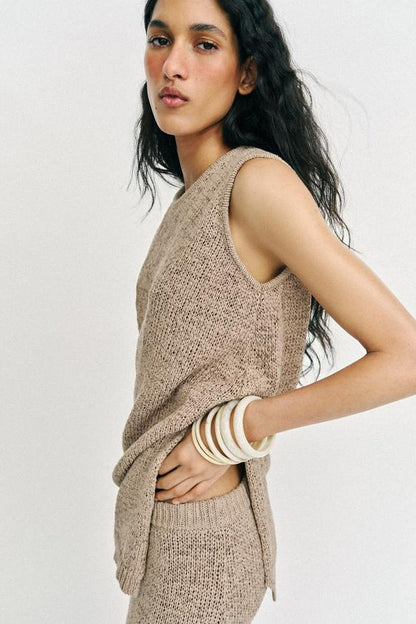 Jupe midi en maille