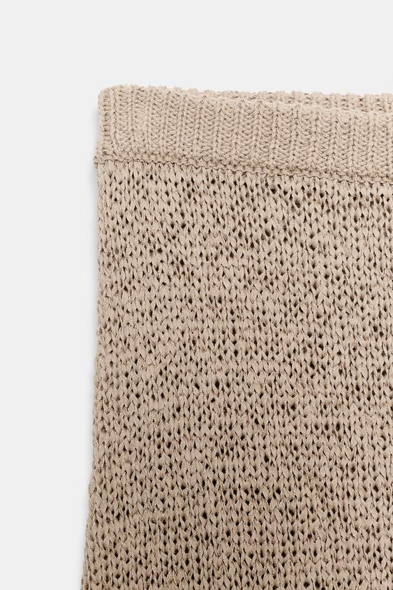 Jupe midi en maille