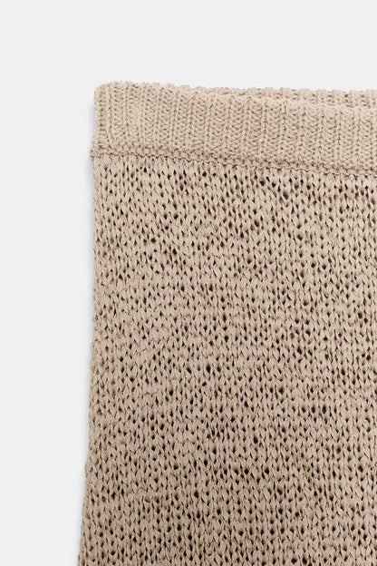 Jupe midi en maille