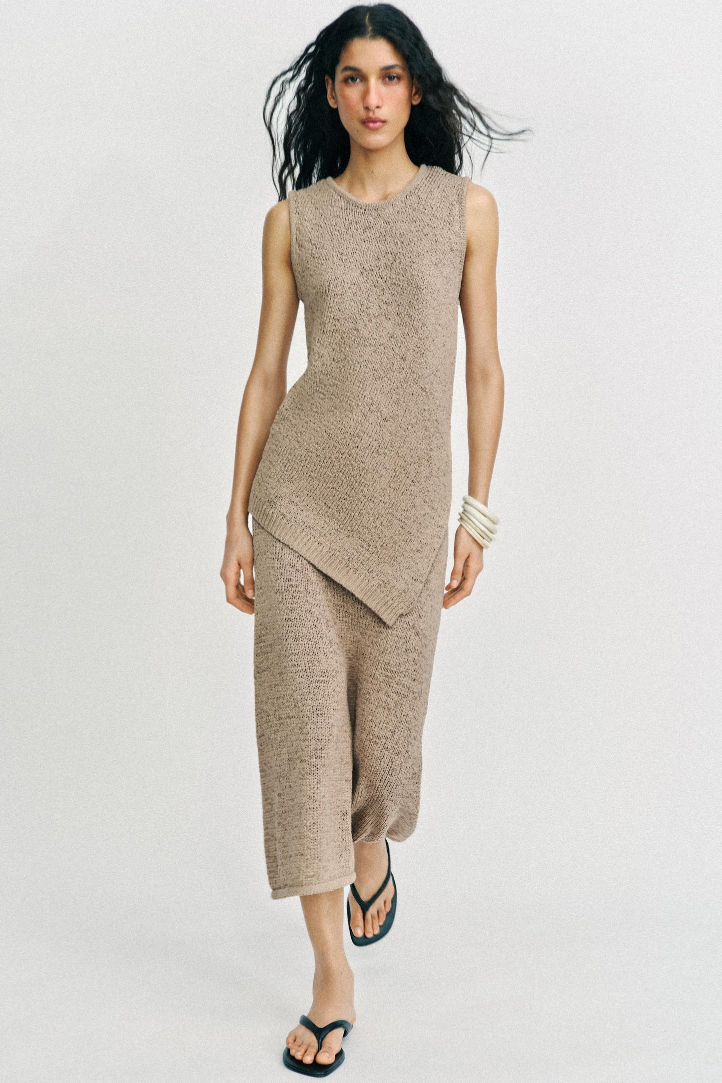 Jupe midi en maille