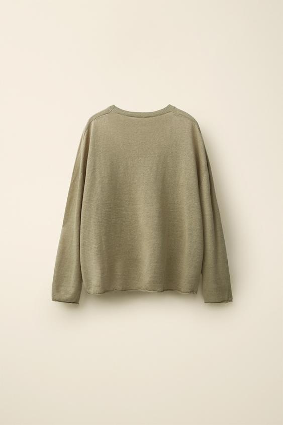 Pull en maille 100 % lin Caramel London x Zara