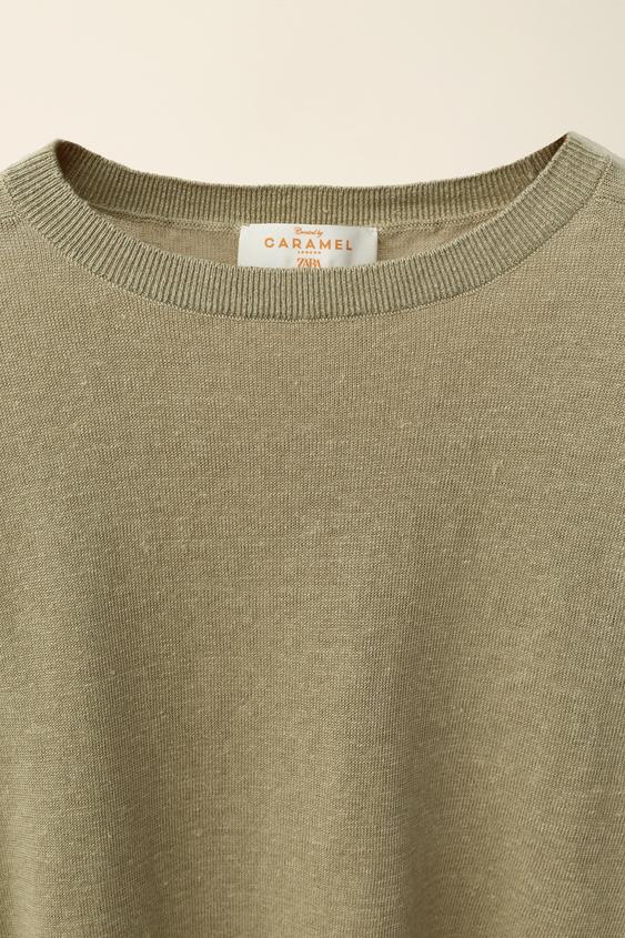 Pull en maille 100 % lin Caramel London x Zara