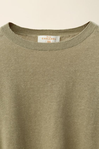 Pull en maille 100 % lin Caramel London x Zara