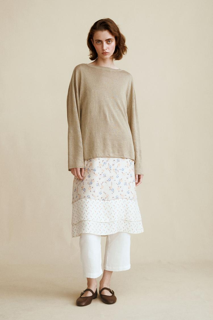 Pull en maille 100 % lin Caramel London x Zara