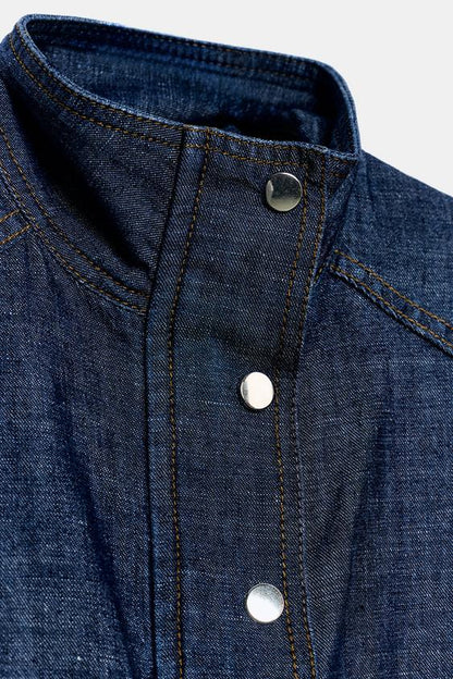 Gilet en lin à taille élastique