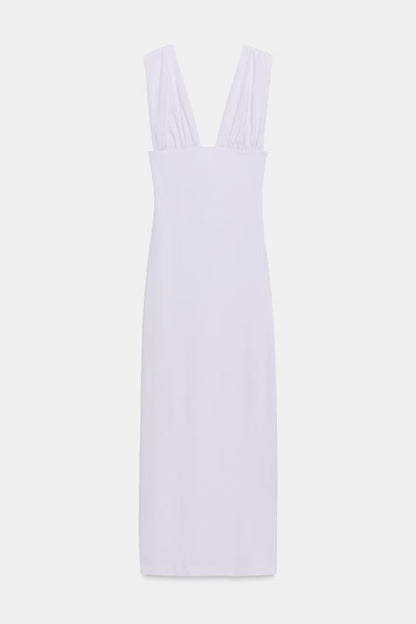 Robe midi à cordons