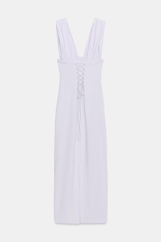Robe midi à cordons