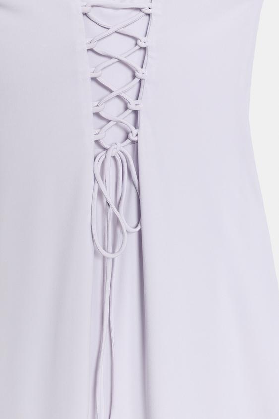 Robe midi à cordons