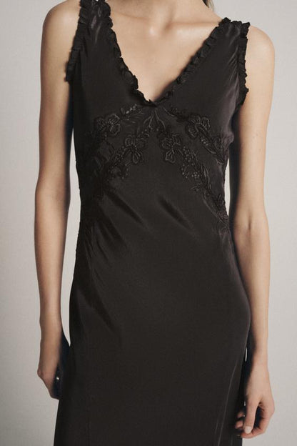 Robe longue brodée ZW Collection