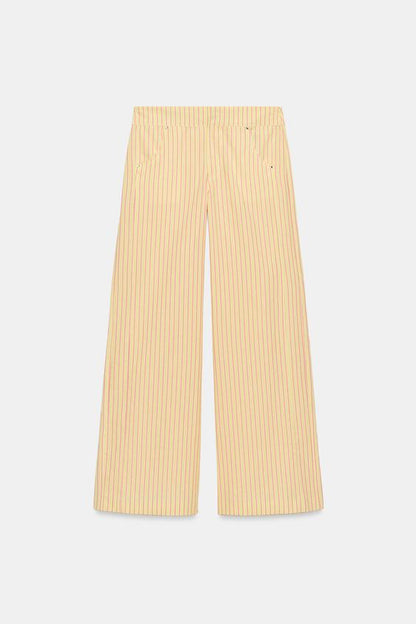 Pantalon droit à rayures