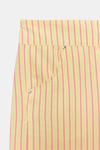 Pantalon droit à rayures