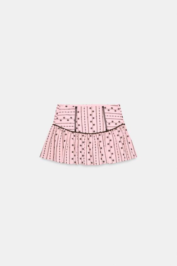 Jupe-culotte brodée