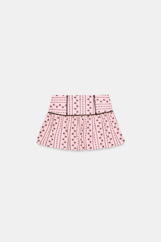 Jupe-culotte brodée