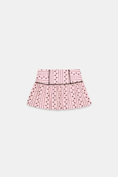 Jupe-culotte brodée