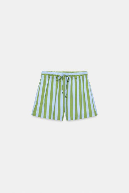Short à rayures