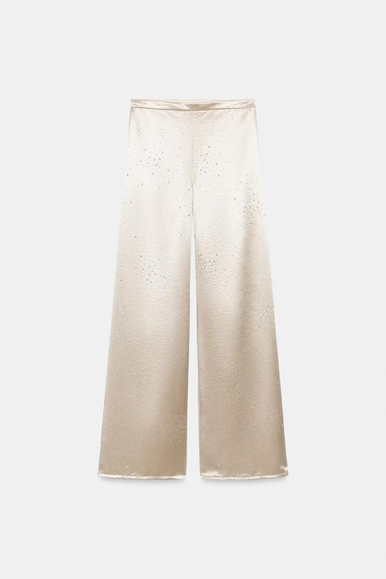 Pantalon satiné brillant
