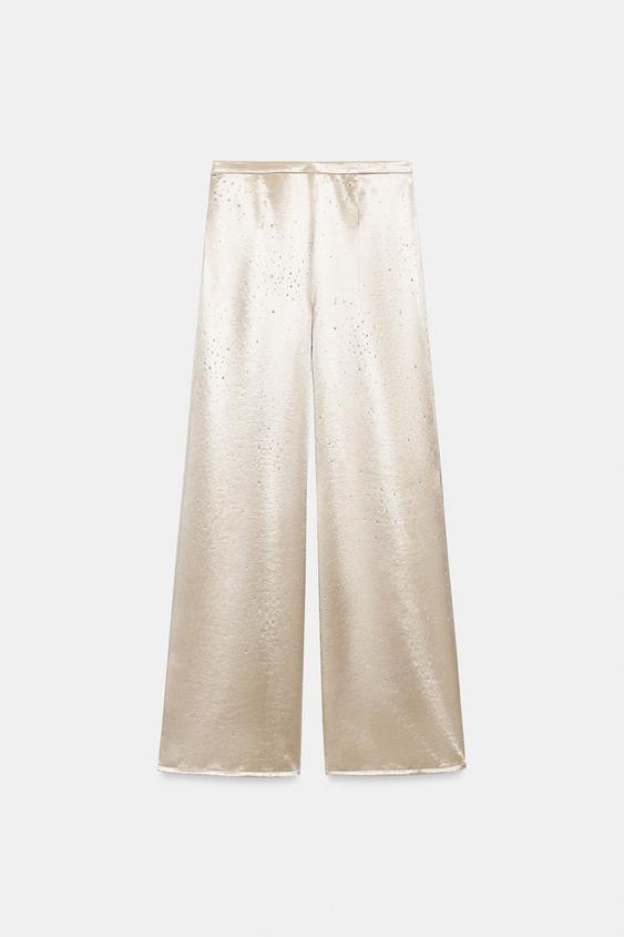 Pantalon satiné brillant