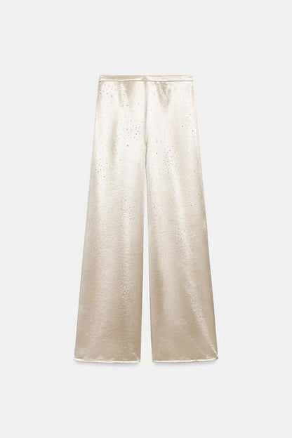 Pantalon satiné brillant