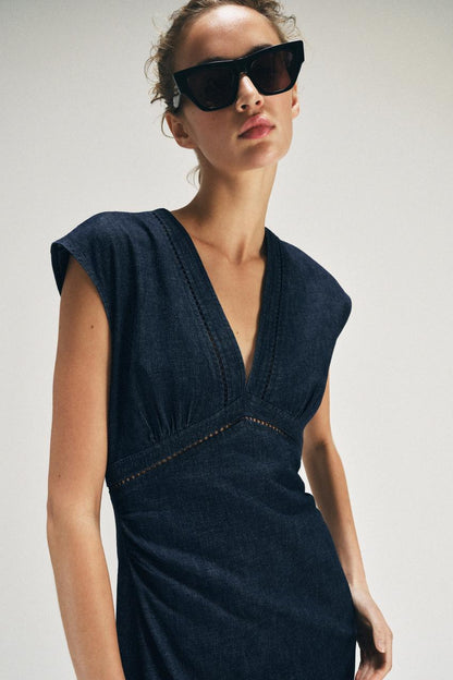 Robe midi entre-deux