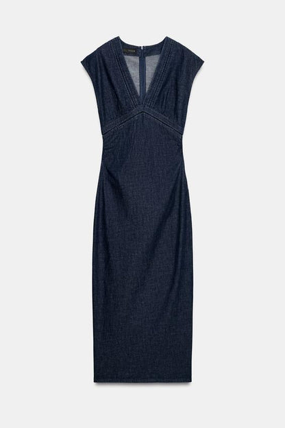 Robe midi entre-deux