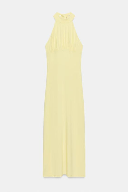 Robe midi dos-nu lien à nouer