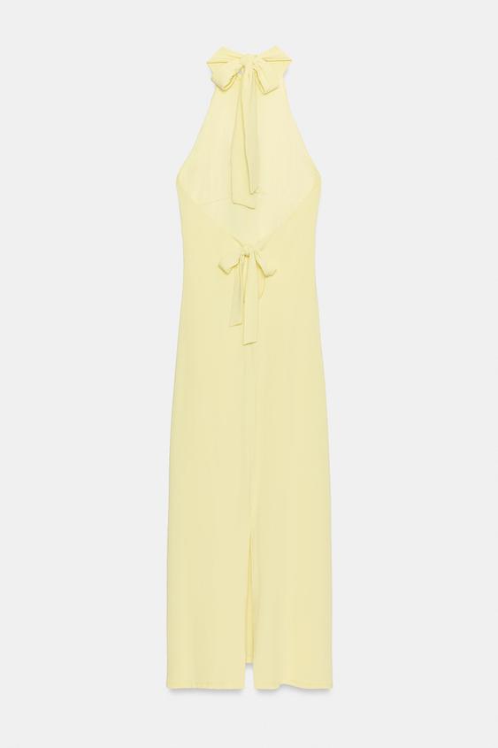 Robe midi dos-nu lien à nouer