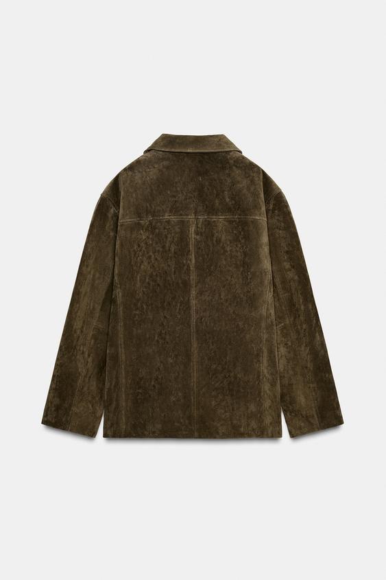 Veste 100 % cuir suédé ZW Collection Édition limitée