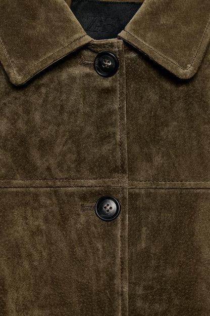 Veste 100 % cuir suédé ZW Collection Édition limitée