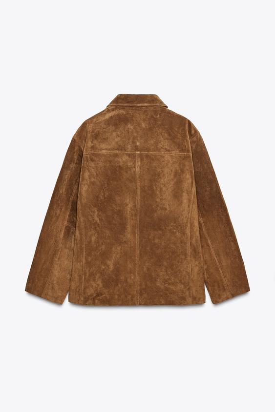 Blouson en cuir suédé ZW Collection Édition limitée