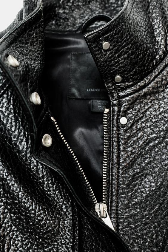 Blouson bomber 100 % cuir ZW Collection Édition limitée