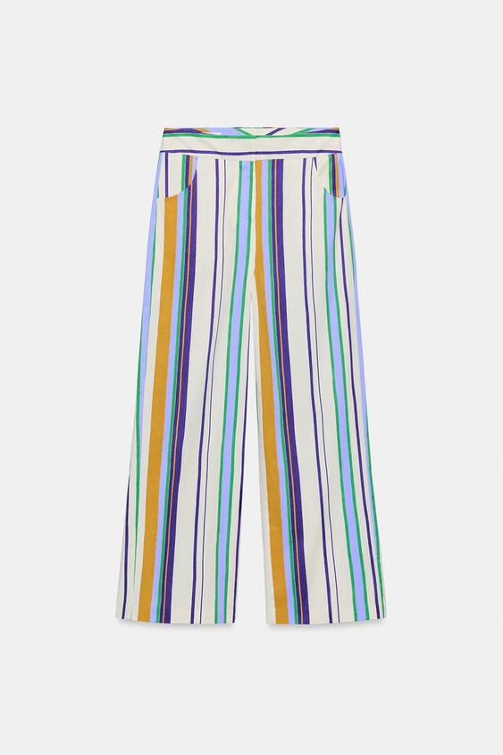 Pantalon droit à rayures