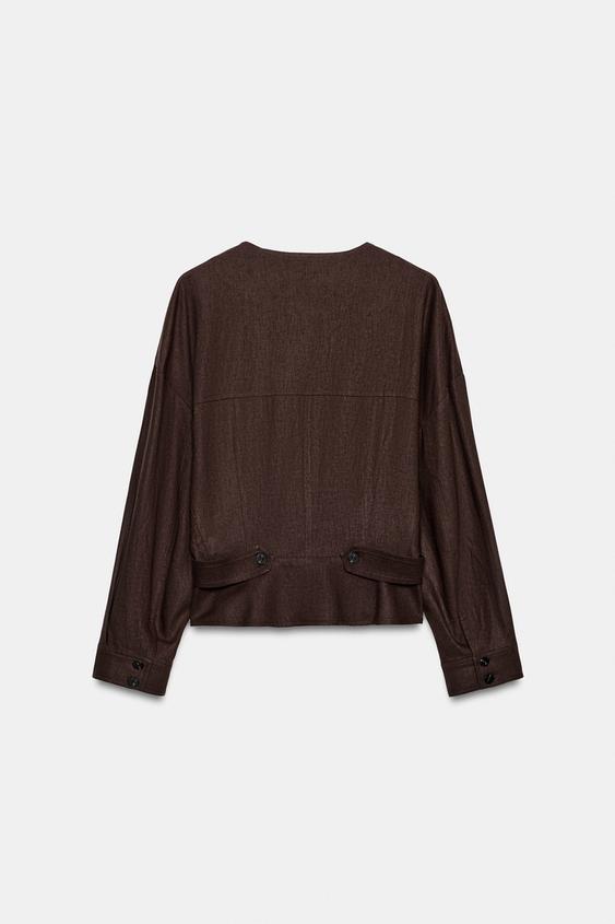Veste croisée en lin