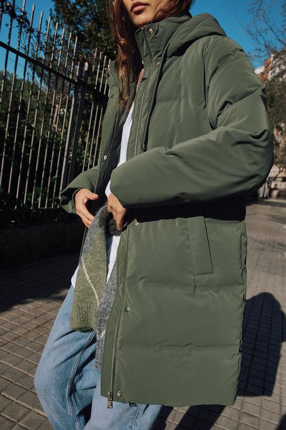 Anorak mi-long tissu enduit coupe-vent