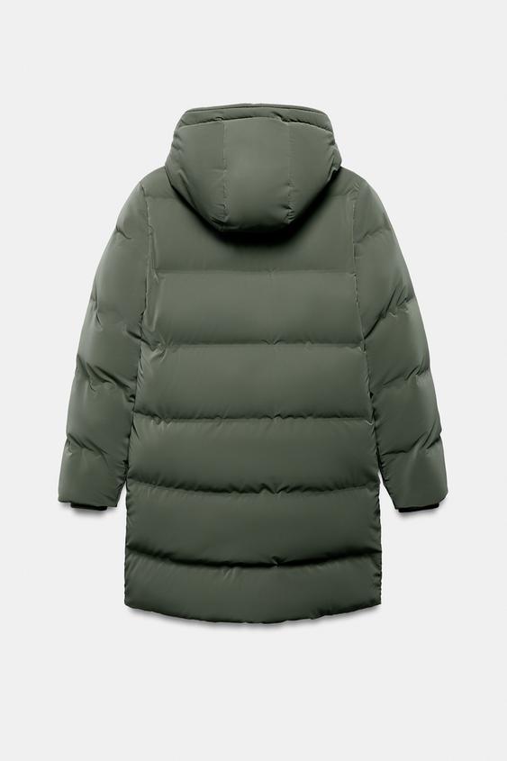 Anorak mi-long tissu enduit coupe-vent