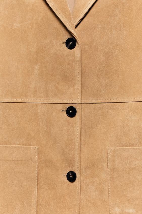 Veste 100 % cuir suédé