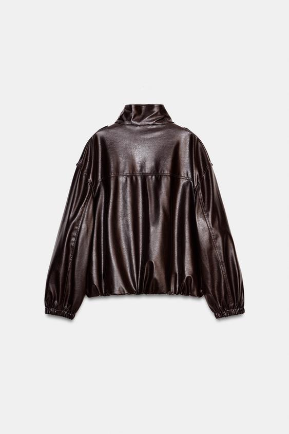 Veste bomber effet cuir