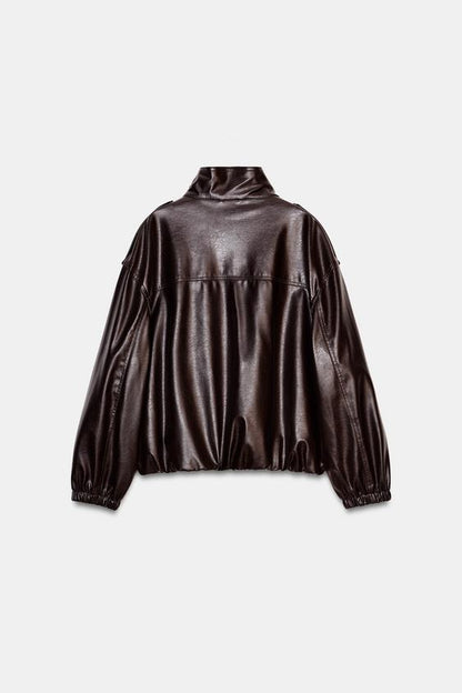 Veste bomber effet cuir