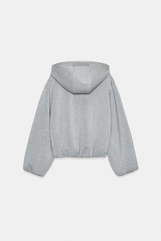 Sweat-shirt bomber à capuche