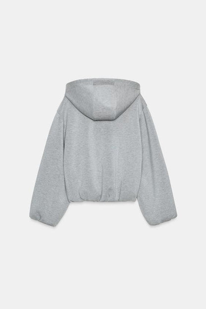 Sweat-shirt bomber à capuche