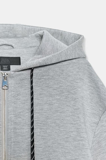 Sweat-shirt bomber à capuche