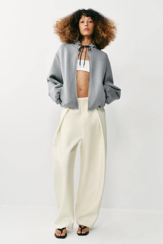 Sweat-shirt bomber à capuche