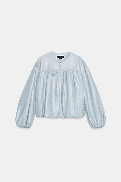 Blouson ballon effet cuir
